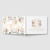 Hochzeitsfeier mit Gold und Weiß Gästebuch (Voll)