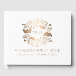 Hochzeitsfeier mit Gold und Weiß Gästebuch