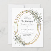 Hochzeitsfeier mit goldenem Grün (Vorderseite)