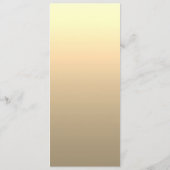 Hochzeitsfeier mit Goldfilm Menükarte (Rückseite)