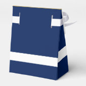 Hochzeitsfeier mit Goldfoil Navy Blue Gastgeschenk Geschenkschachtel (Rückseite)