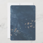 Hochzeitsfeier mit Goldmedaille für die blaue Rose Einladung (Rückseite)