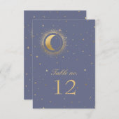 Hochzeitsfeier mit Goldstars RSVP Karte (Vorne/Hinten)