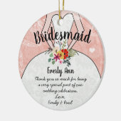 Hochzeitsfeier mit Gown Bridesmaid - Sie wählen Fa Keramik Ornament (Links)
