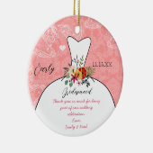 Hochzeitsfeier mit Gown Bridesmaid - Sie wählen Fa Keramikornament (Rechts)