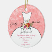 Hochzeitsfeier mit Gown Bridesmaid - Sie wählen Fa Keramikornament (Links)