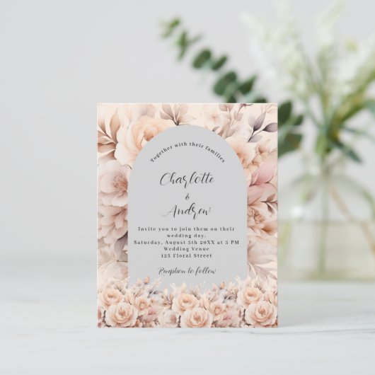 Hochzeitsfeier mit grauer Creme (Stehend Vorderseite)