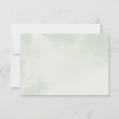 Hochzeitsfeier mit grüner Blüte RSVP Karte (Rückseite)