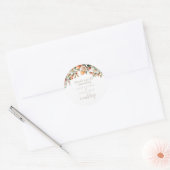 Hochzeitsfeier mit grüner Blüte Runder Aufkleber (Umschlag)