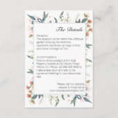 Hochzeitsfeier mit grüner, pfirsichfarbener und ro begleitkarte (Vorderseite)