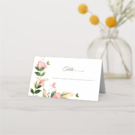 Hochzeitsfeier mit heißen rosa Blume Platzkarte