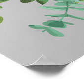 Hochzeitsfeier mit hellgelben und grauen Rose Poster (Ecke)