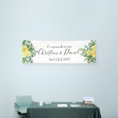 Hochzeitsfeier mit hellgelber Pastelle und Rose Banner (Messeveranstaltung)