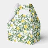 Hochzeitsfeier mit hellgelber Pastelle und Rose Geschenkschachtel (Rückseite)