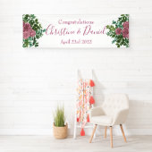 Hochzeitsfeier mit hellrosa Rose Banner (Insitu)