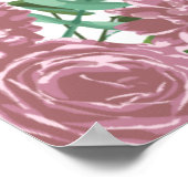 Hochzeitsfeier mit hellrosa Rose Poster (Ecke)