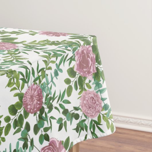 Hochzeitsfeier mit hellrosa Rose Tischdecke (Beispiel)