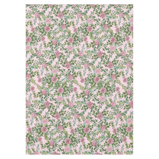 Hochzeitsfeier mit hellrosa Rose Tischdecke (Vorderseite)