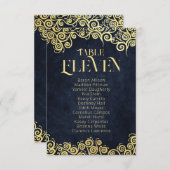 Hochzeitsfeier mit Hochzeitsnacht in Luxusblau und Einladung (Vorne/Hinten)