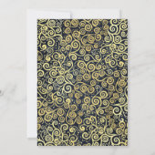 Hochzeitsfeier mit Hochzeitsnacht in Luxusblau und Save The Date (Rückseite)