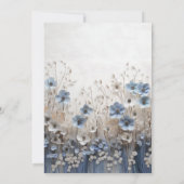 Hochzeitsfeier mit hübschem Blau und Weißem 3D-Blu Einladung (Rückseite)