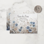 Hochzeitsfeier mit hübschem Blau und Weißem 3D-Blu Mitteilungskarte (Vorderseite/Rückseite Beispiel)