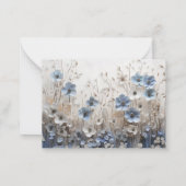 Hochzeitsfeier mit hübschem Blau und Weißem 3D-Blu Mitteilungskarte (Rückseite)