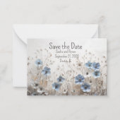 Hochzeitsfeier mit hübschem Blau und Weißem 3D-Blu Mitteilungskarte (Vorderseite)