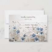 Hochzeitsfeier mit hübschem Blau und Weißem 3D-Blu RSVP Karte (Vorderseite)