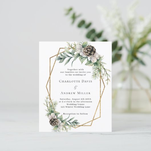 Hochzeitsfeier mit Kiefergrün (Stehend Vorderseite)