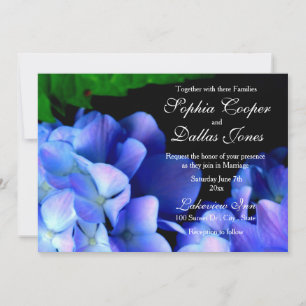 Hochzeitsfeier mit lila blauen Hydrangea Einladung