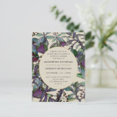 Hochzeitsfeier mit lila Blumenblättern Postkarte (Stehend Vorderseite)