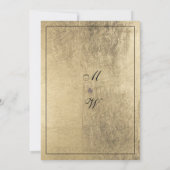 Hochzeitsfeier mit lila braunen goldbraunen Blattw Einladung (Rückseite)