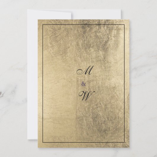 Hochzeitsfeier mit lila braunen goldbraunen Blattw Einladung (Rückseite)