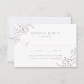 Hochzeitsfeier mit Lila Dusty-Auswahl RSVP Karte (Vorderseite)