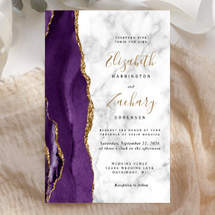 Hochzeitsfeier mit Lila Gold-Agate-Marmor