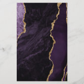 Hochzeitsfeier mit Lila Gold-Agate-Marmor (Rückseite)