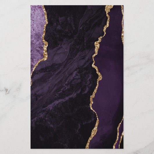 Hochzeitsfeier mit Lila Gold-Agate-Marmor (Rückseite)