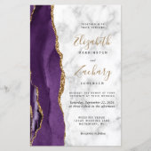 Hochzeitsfeier mit Lila Gold-Agate-Marmor (Vorderseite)