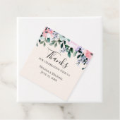 Hochzeitsfeier mit Lila und grünem Blumenwasser Geschenkanhänger (Beispiel)