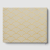 Hochzeitsfeier mit Luxus-Gold-Blüh Gästebuch (Rückseite)