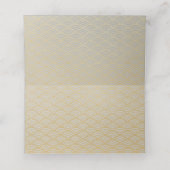 Hochzeitsfeier mit Luxus-Gold-Blüh Platzkarte (Innenseite Aufgefaltet)