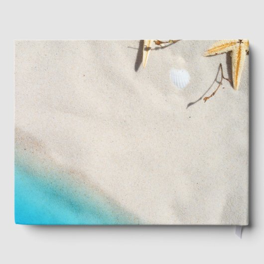 Hochzeitsfeier mit Meersandstrand Gästebuch (Rückseite)