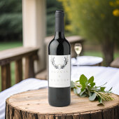 Hochzeitsfeier mit moderner Olivenbäume Weinetikett