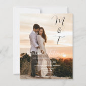 Hochzeitsfeier mit moderner Schrift - Foto-Einladu (Vorderseite)