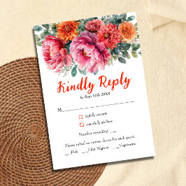 Hochzeitsfeier mit Orangenblüte RSVP Karte