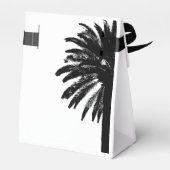 Hochzeitsfeier mit Palmen und Eleganten Geschenkschachtel (Rückseite)