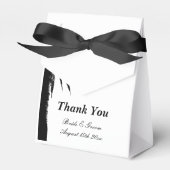 Hochzeitsfeier mit Palmen und Eleganten Geschenkschachtel (Vorderseite)