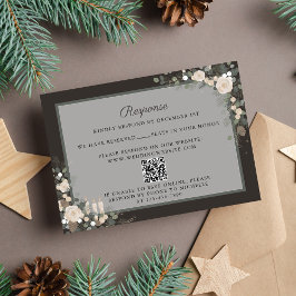 Hochzeitsfeier mit Pine Holiday Winter RSVP Karte