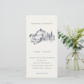 Hochzeitsfeier mit Pine Woods Mountain Dankeskarte (Stehend Vorderseite)